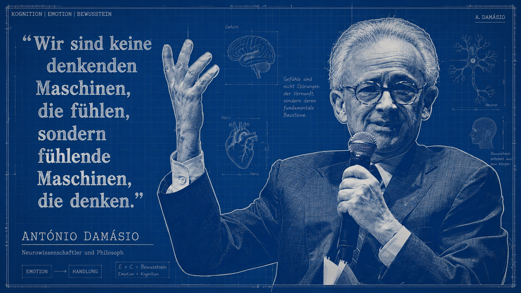 Antonio Damasio – Neurowissenschaftler des verkörperten Geistes, Forscher des somatischen Markers und der Rolle des Körpers im Denken und Entscheiden – Fronteiras do Pensamento, CC BY-SA 2.0, via Wikimedia Commons